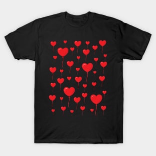 Balloon Hearts - Pattern T-Shirt